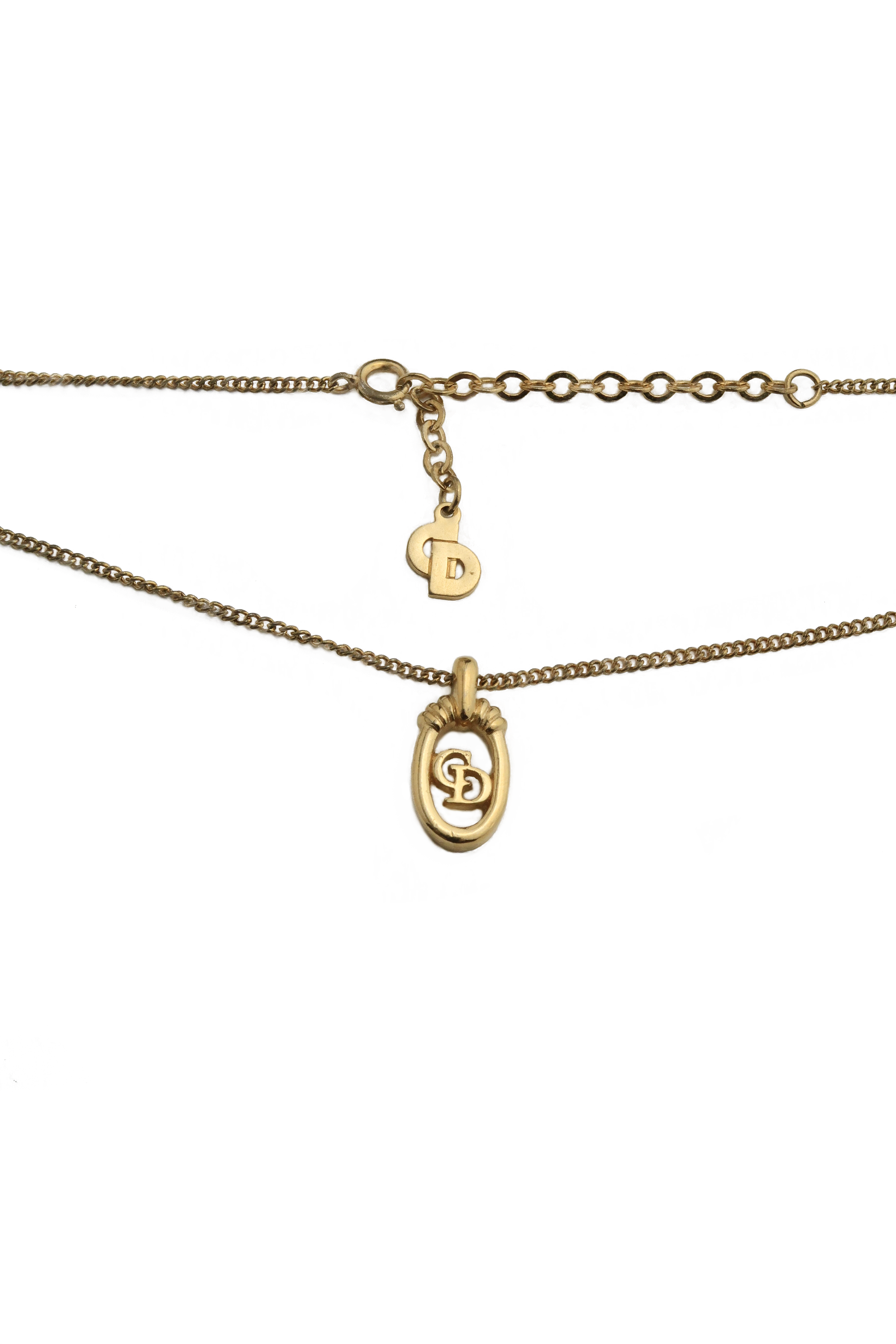 Authentic Vintage Dior Oblique Silver Trotter Necklace — LUXE Reworked